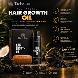 The Holmes All Natural Hair Growth Oil | Pakistan's No. 1 Formula with Coconut Oil (200ml)